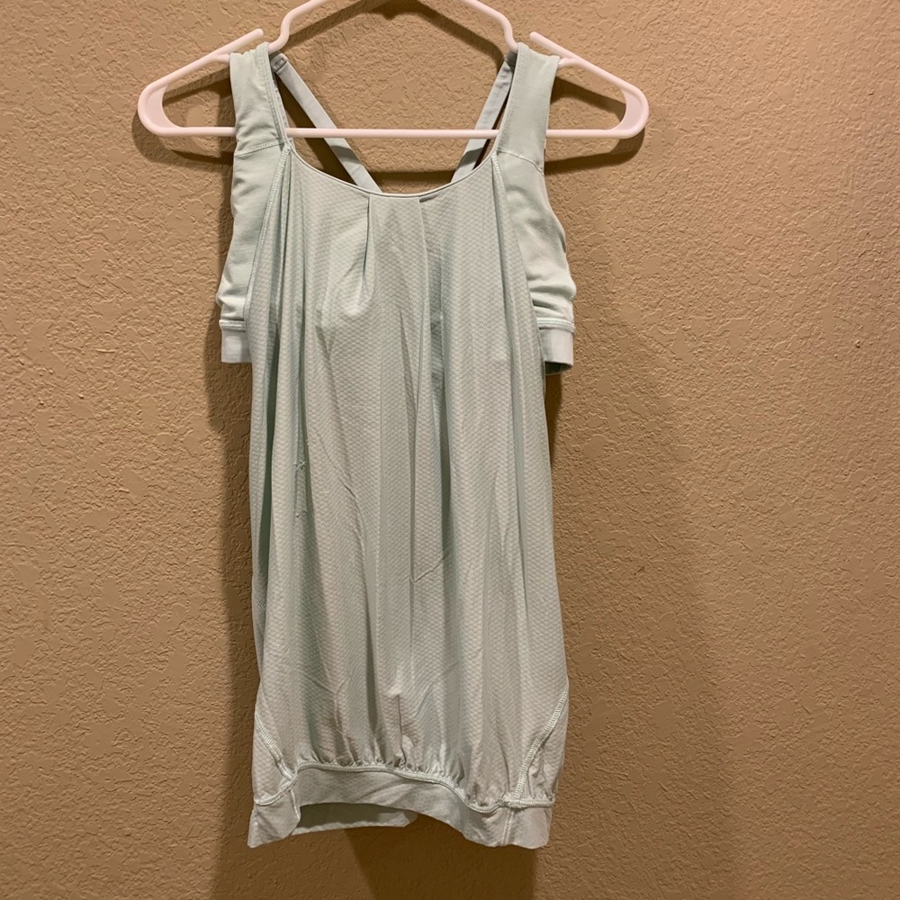 Light mint colored lululemon tank